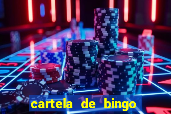 cartela de bingo pra imprimir